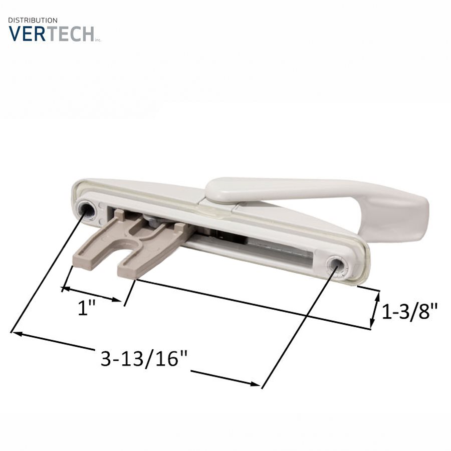 POIGNÉE BARRURE-REVERSIBLE- 1 5 / 8''- BLANC (AGP 6-1552AW)