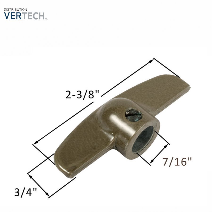 POIGNÉE A MANIVELLE 'T' BRONZE (AGP 7-1311L-B)